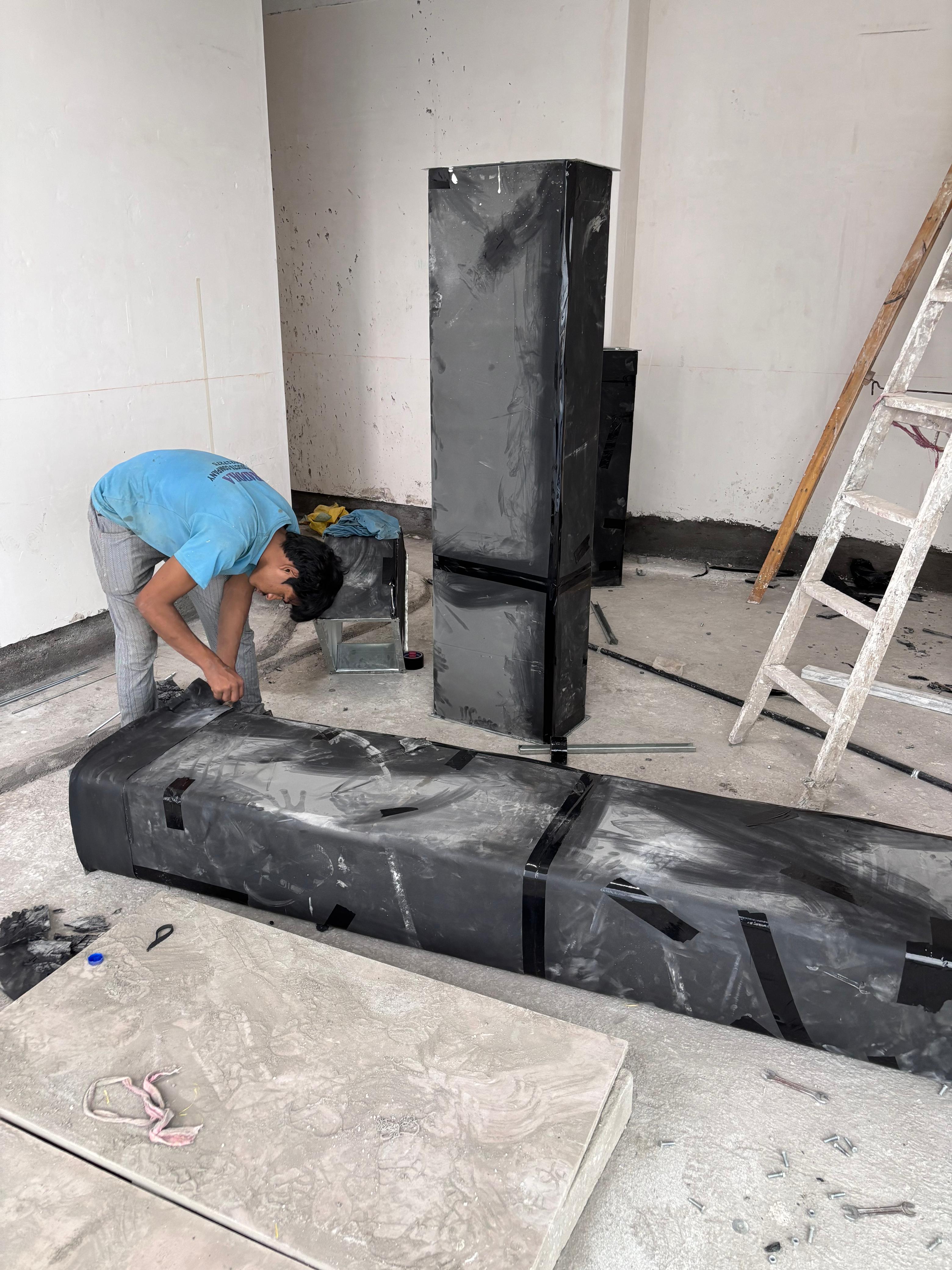 Team working on site